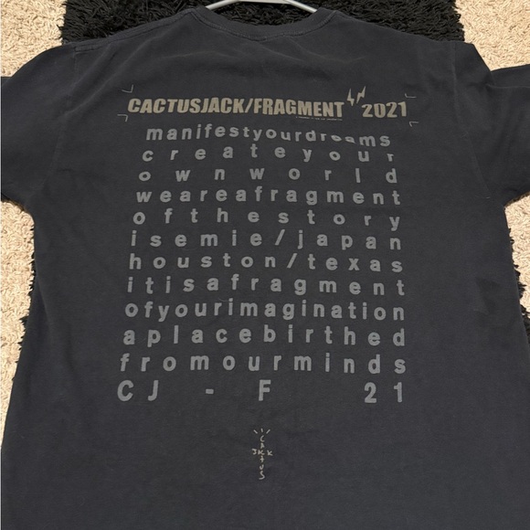 Travis Scott x Fragment 2021 tee used Size Medium - Picture 2 of 3